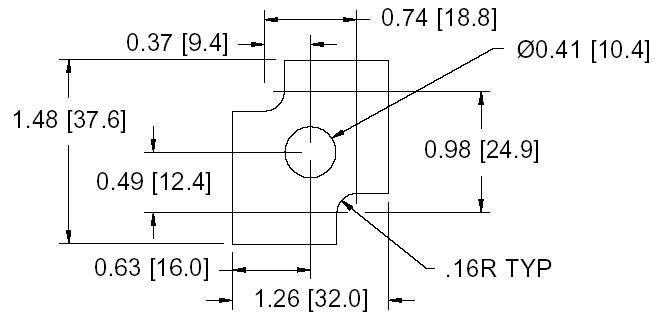 DSCP012 Series Spacer Drawing