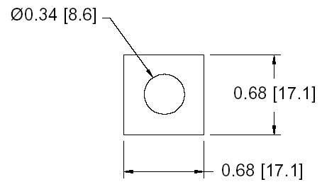 DSCP026 Series Spacer Drawing