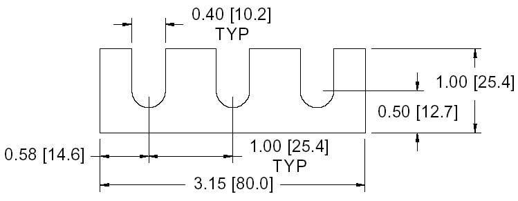 DSCP032 Series Spacer Drawing