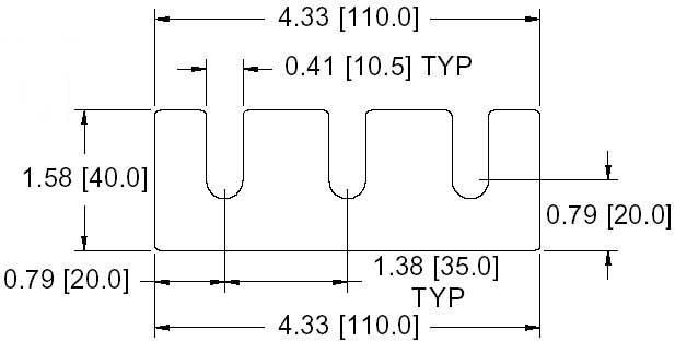 DSCP034 Series Spacer Drawing