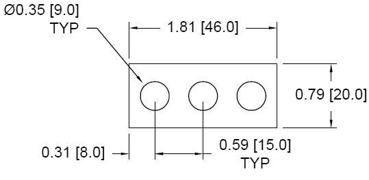 DSCP036 Series Spacer Drawing