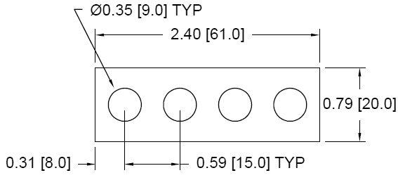 DSCP037 Series Spacer Drawing