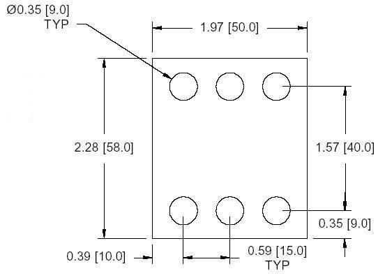 DSCP038 Series Spacer Drawing