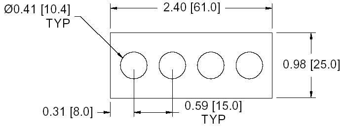 DSCP040 Series Spacer Drawing