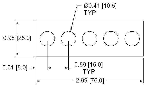 DSCP052 Series Spacer Drawing