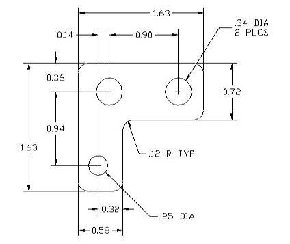 DSCP055 Series Spacer Drawing