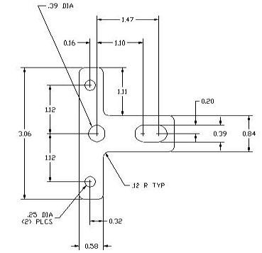 DSCP057 Series Spacer Drawing