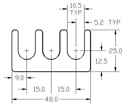 NAAMS ASH300 Series Individual Shims Drawing