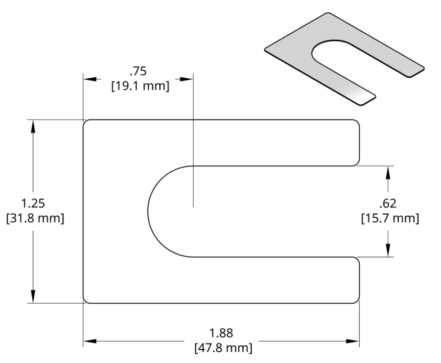 DSCH023 Series Shim Drawing