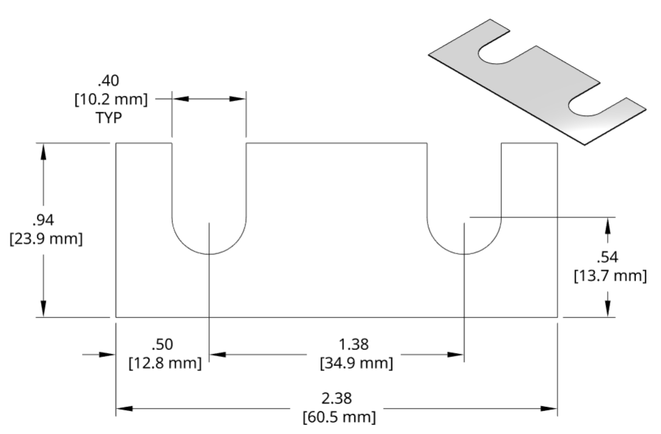 DSCH025 Series Shim Drawing