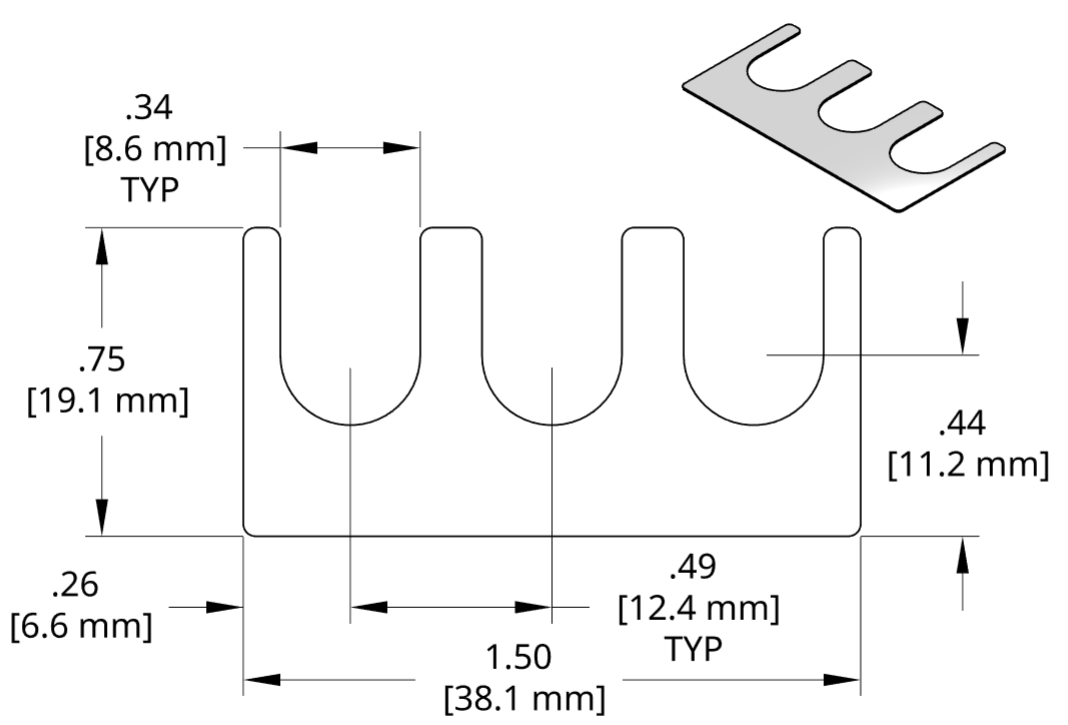 DSCH026 Series Shim Drawing