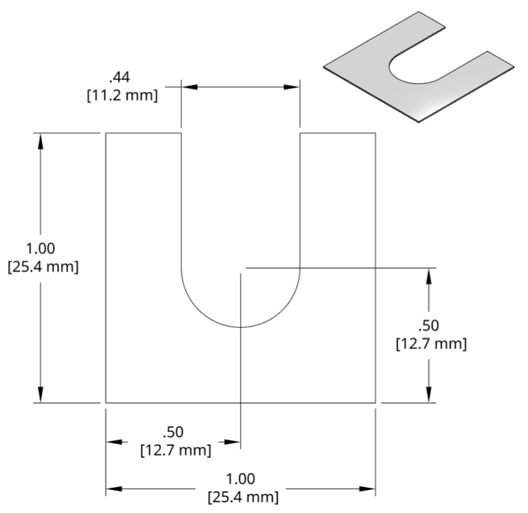 DSCH029 Series Shim Drawing