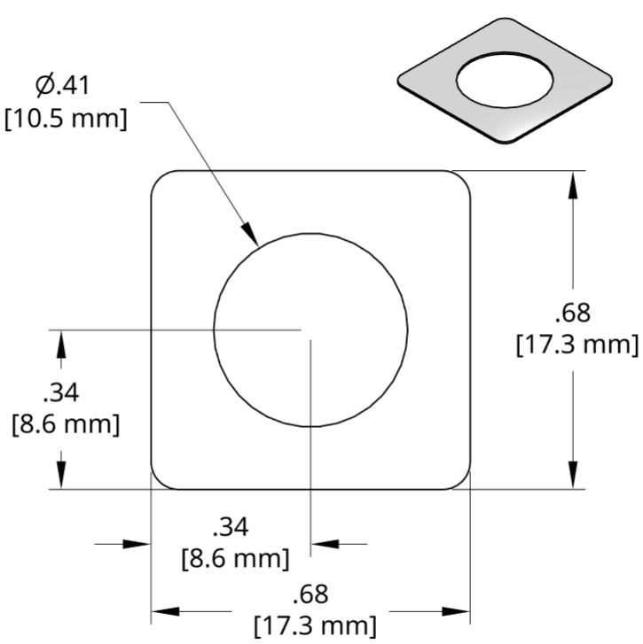 DSCH034 Series Shim Drawing