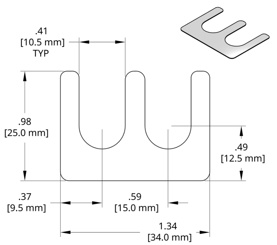 DSCH037 Series Shim Drawing