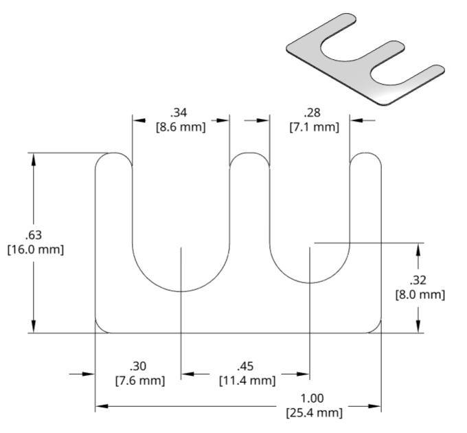 DSCH064 Series Shim Drawing