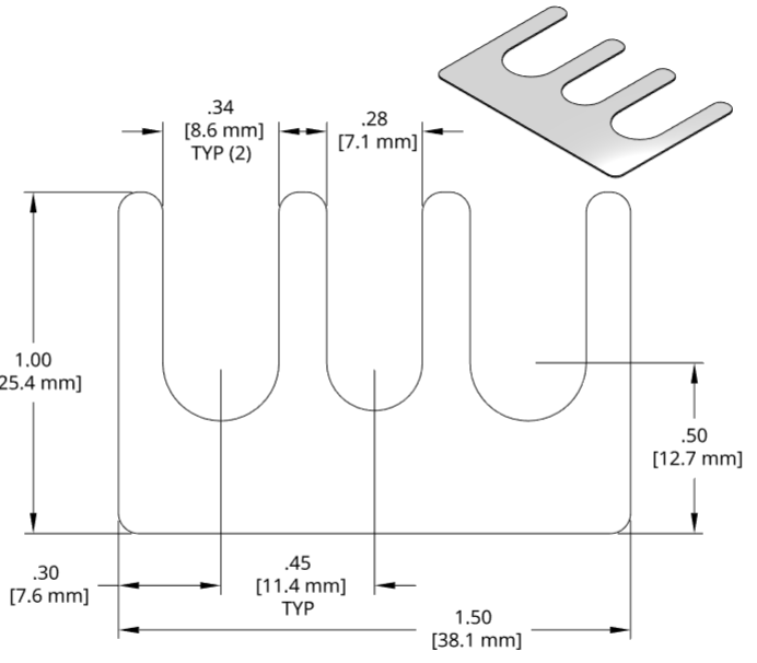 DSCH074 Series Shim Drawing