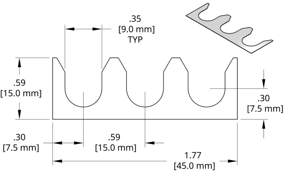 DSCH124 Series Shim Drawing