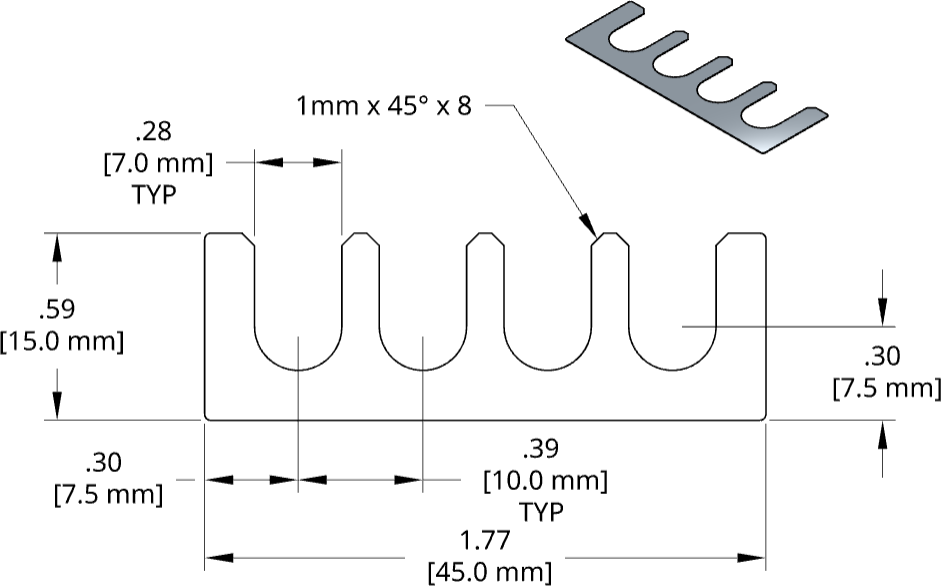 DSCH132 Series Shim Drawing