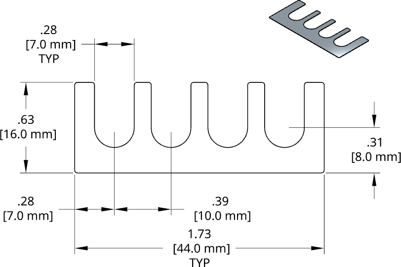 DSCH134 Series Shim Drawing