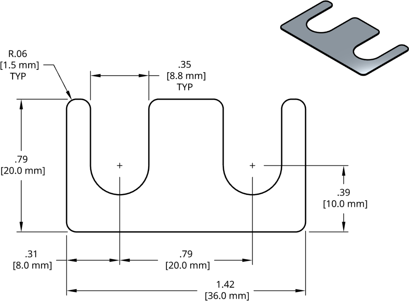 DSCH139 Series Shim Drawing