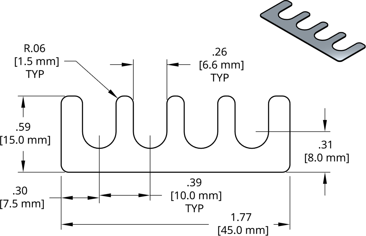 DSCH142 Series Shim Drawing