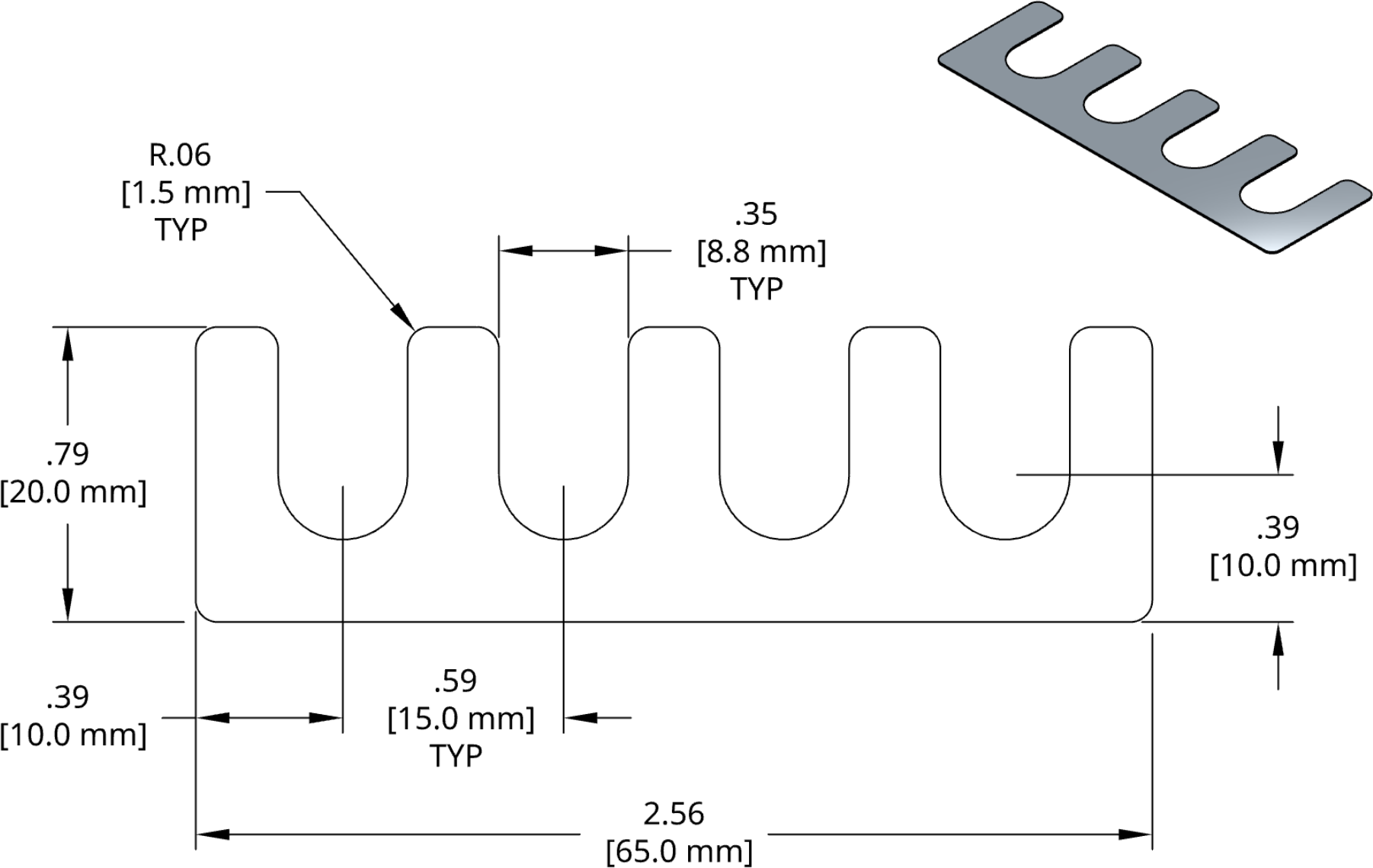 DSCH143 Series Shim Drawing