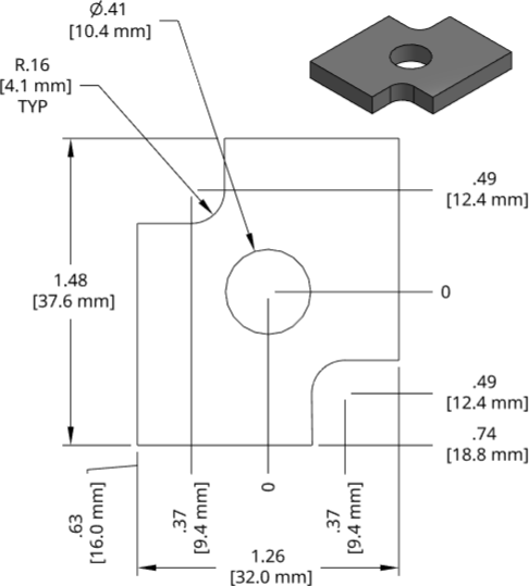 DSCP012 Series Shim Drawing