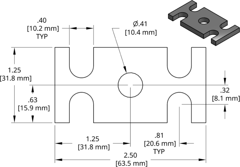 DSCP014 Series Shim Drawing