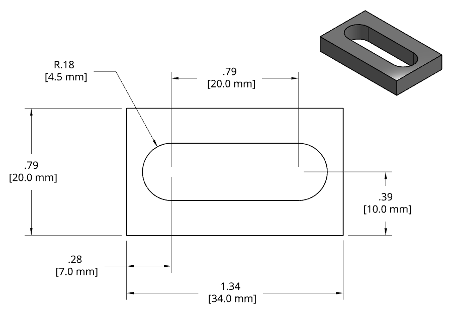 DSCP015 Series Shim Drawing