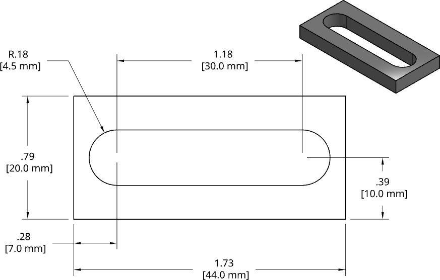 DSCP016 Series Shim Drawing