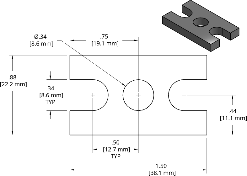 DSCP019 Series Shim Drawing