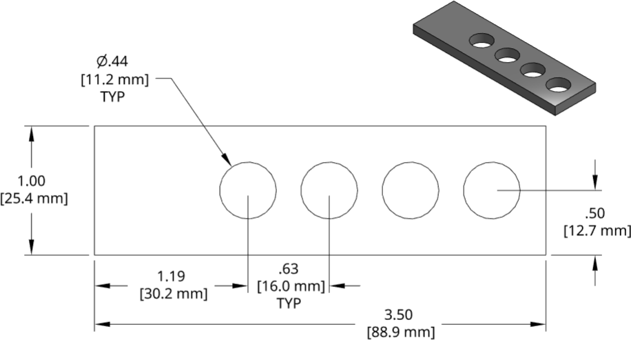 DSCP025 Series Shim Drawing