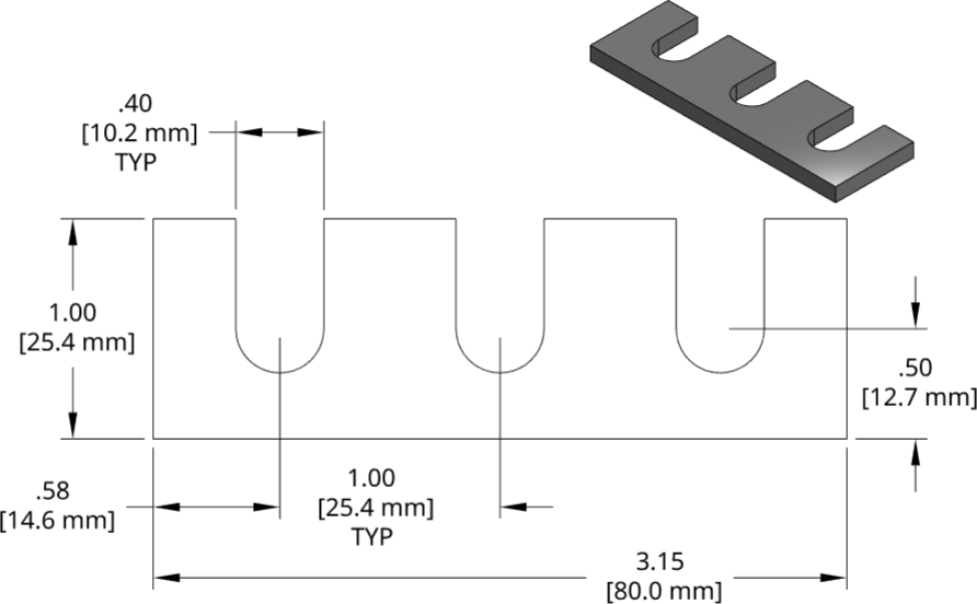 DSCP032 Series Shim Drawing