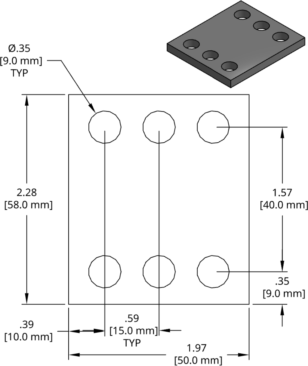 DSCP038 Series Shim Drawing