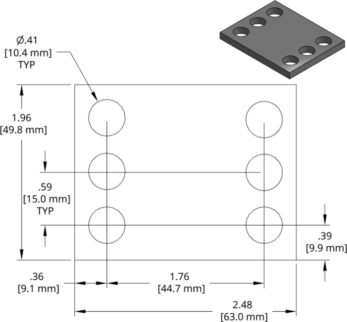 DSCP043 Series Shim Drawing