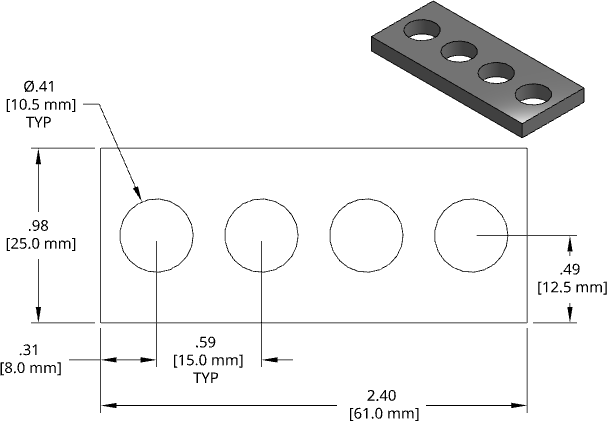 DSCP040 Series Shim Drawing