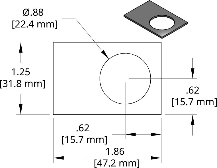 DSCP058 Series Shim Drawing