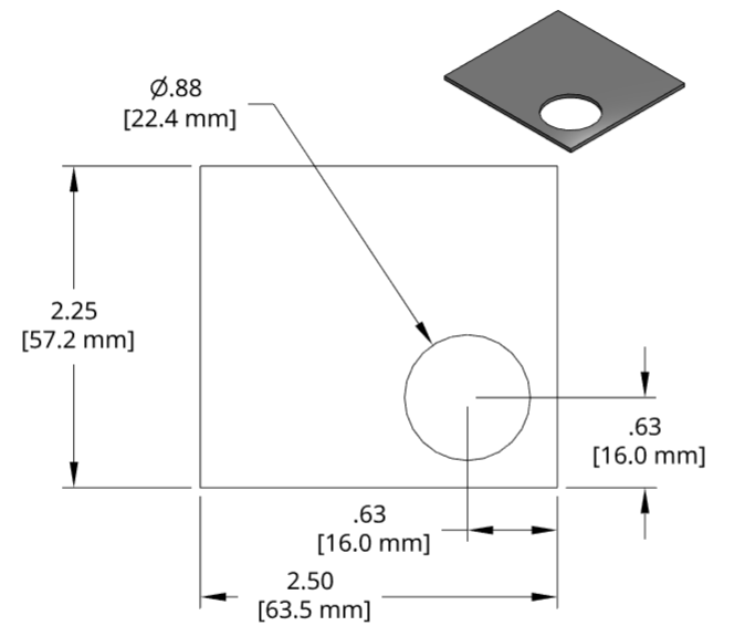 DSCP069 Series Shim Drawing