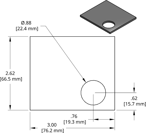 DSCP070 Series Shim Drawing