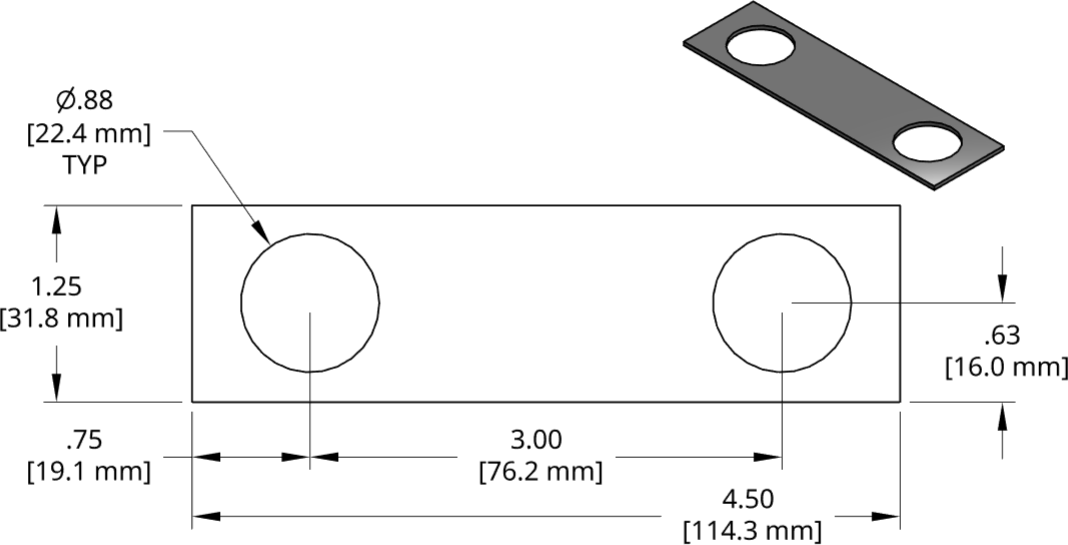 DSCP073 Series Shim Drawing