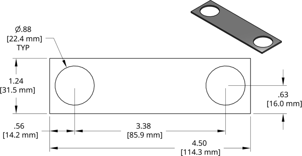 DSCP074 Series Shim Drawing