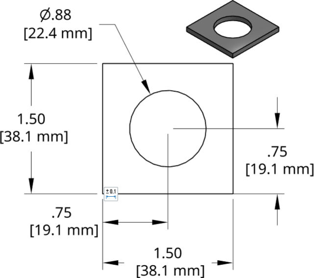 DSCP075 Series Shim Drawing