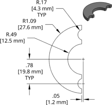 DSCP076 Series Shim Drawing