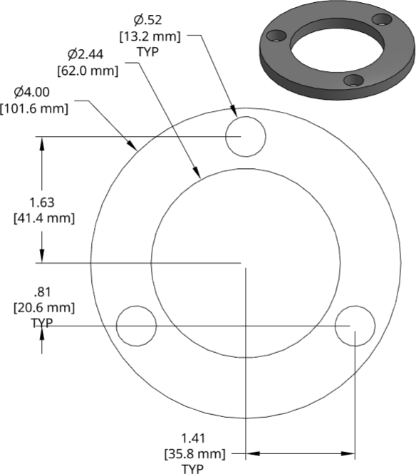 DSCP083 Series Shim Drawing