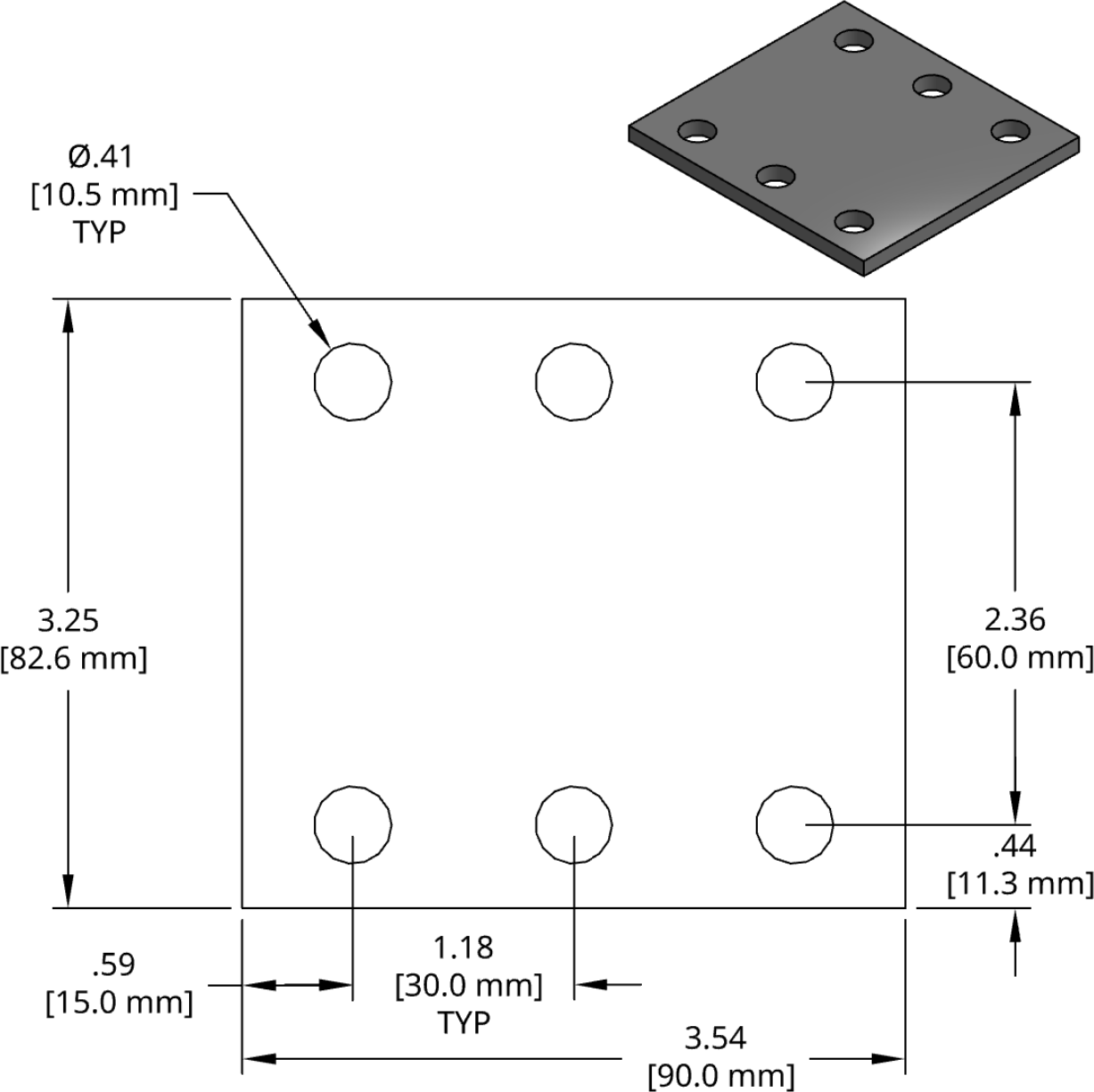 DSCP085 Series Shim Drawing