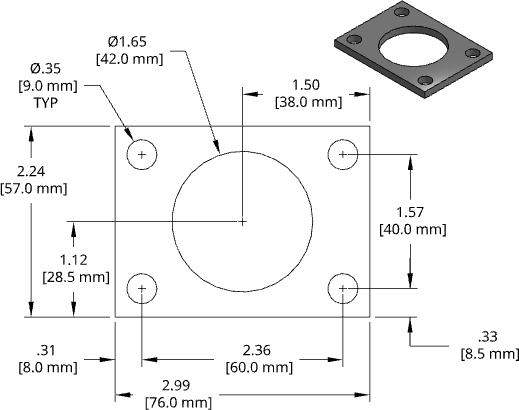 DSCP093 Series Shim Drawing