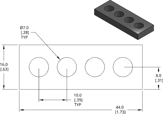 DSCP095 Series Shim Drawing