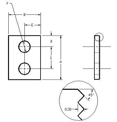 Serrated Retainer Plate Drawing