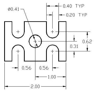 FSD 40230 Metric Thickness Spacer Drawing